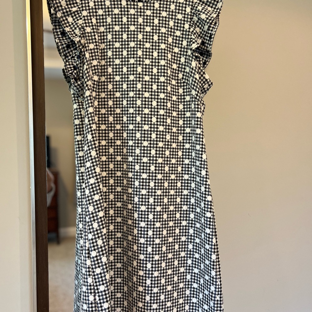 Elegant Black and White Checkered Dress